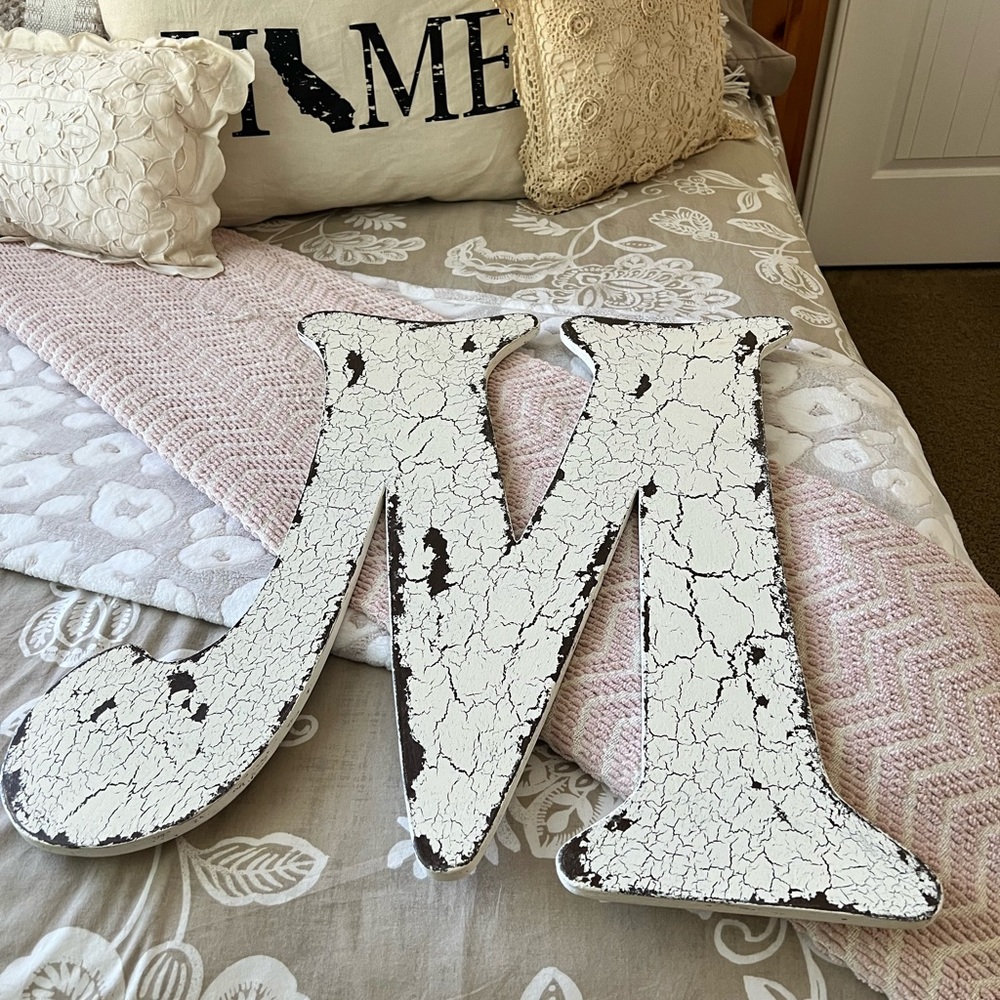 Initial wood Letter! Letter “M”. Custom